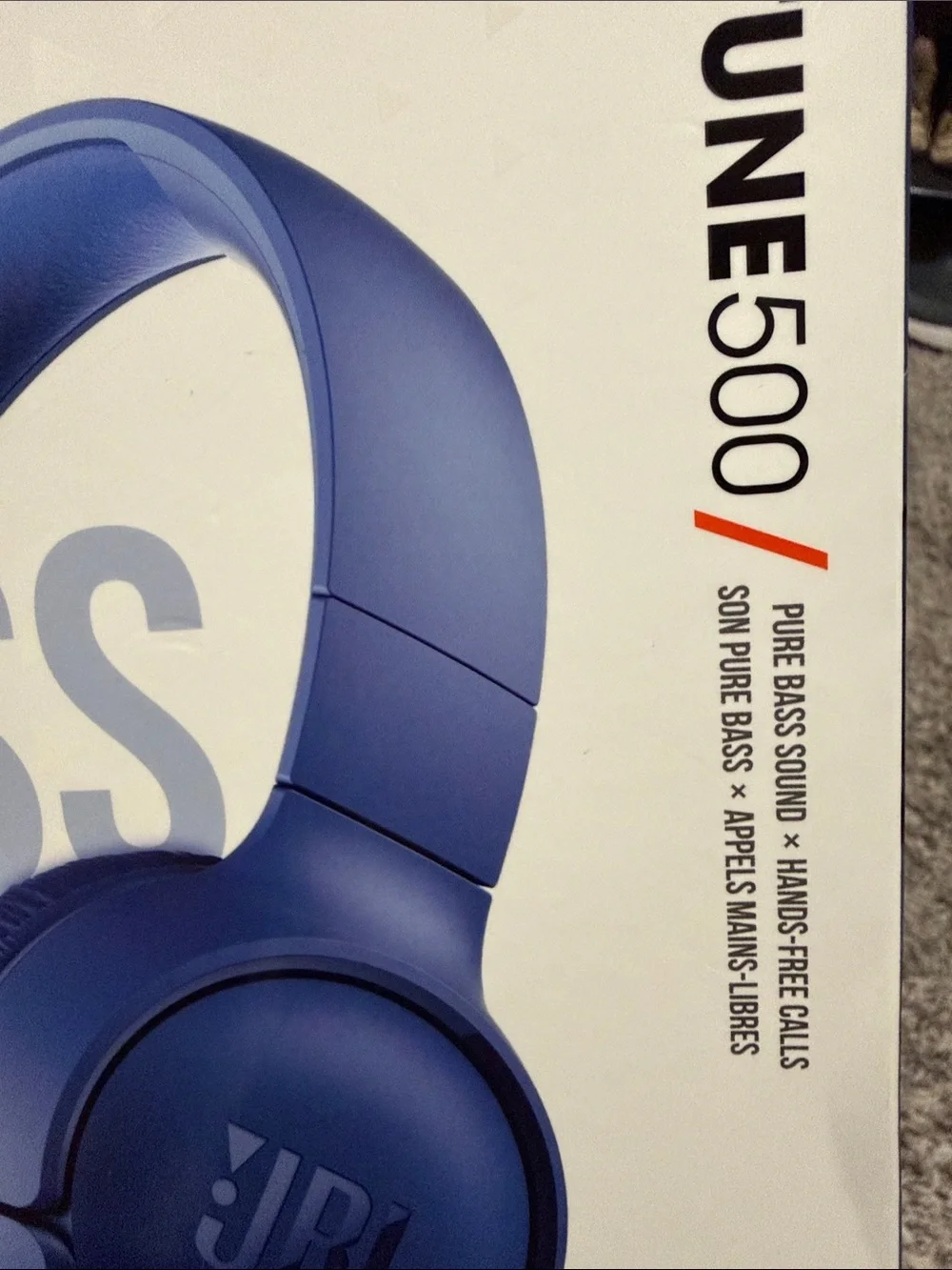 JBL Tune 500 Over-Ear Headphones — Blue